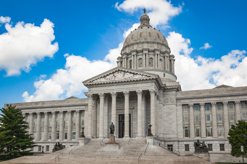 Missouri State Capitol building in Jefferson City, Missouri
