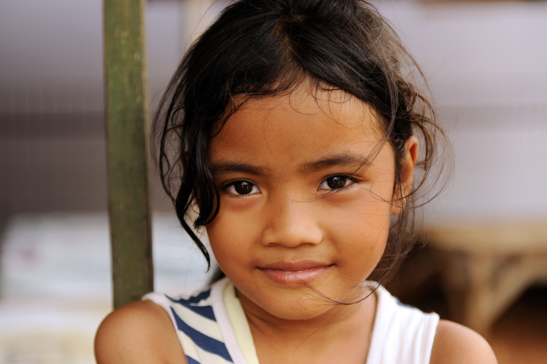 Photograph of a young girl smiling