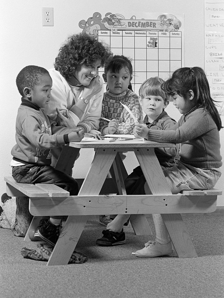 Young children in class, 1989. (Source: Library of Congress)